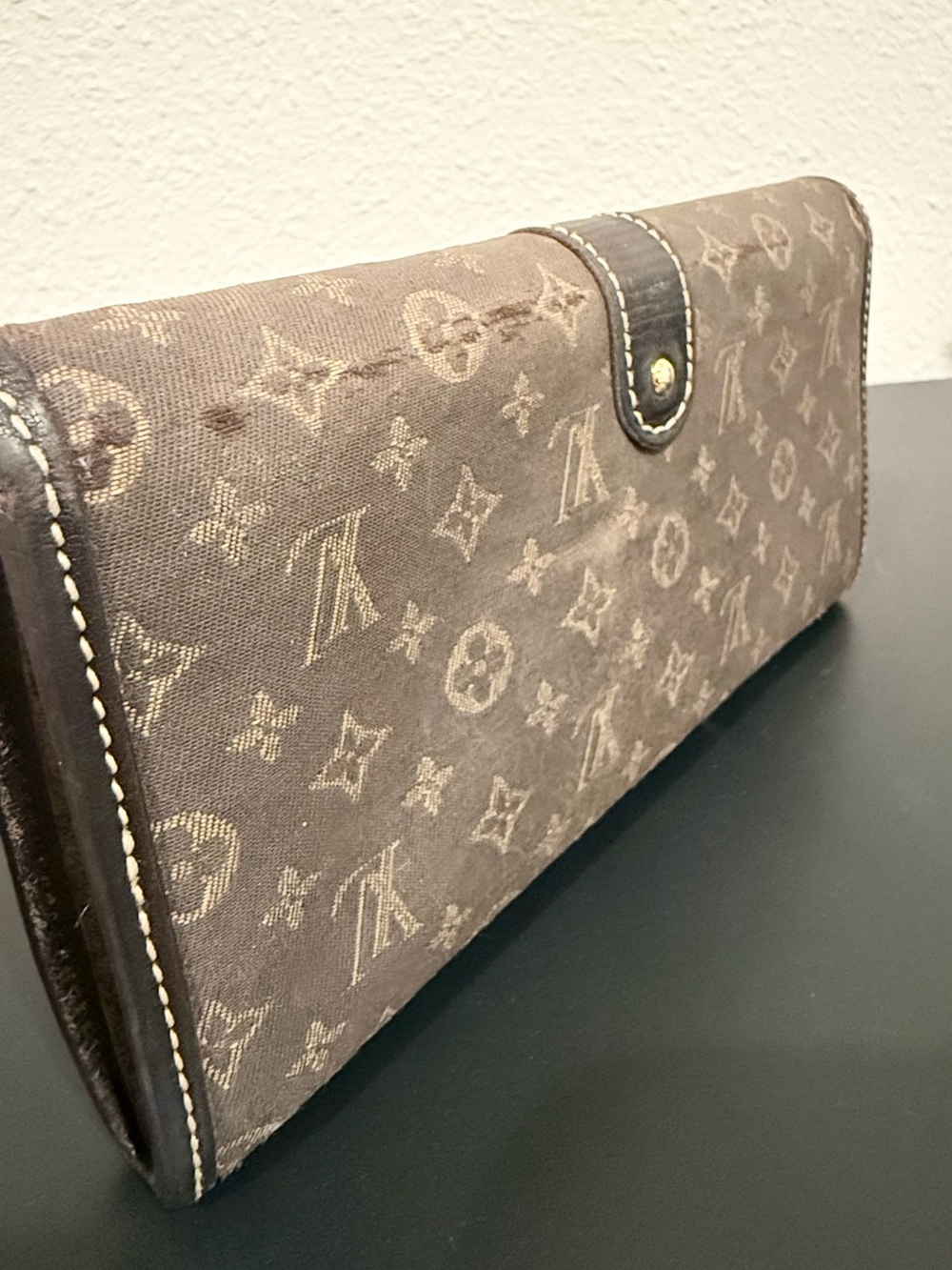 🤎 Louis Vuitton Monogram Idylle Sarah Canvas Clutch Long Wallet with Chain - Picture 10 of 16